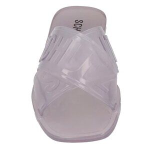 SCHUTZ Lavender Clear Jelly Slide Sandals